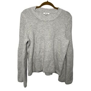 Madewell Light Gray Knit Bell Sleeve Sweater